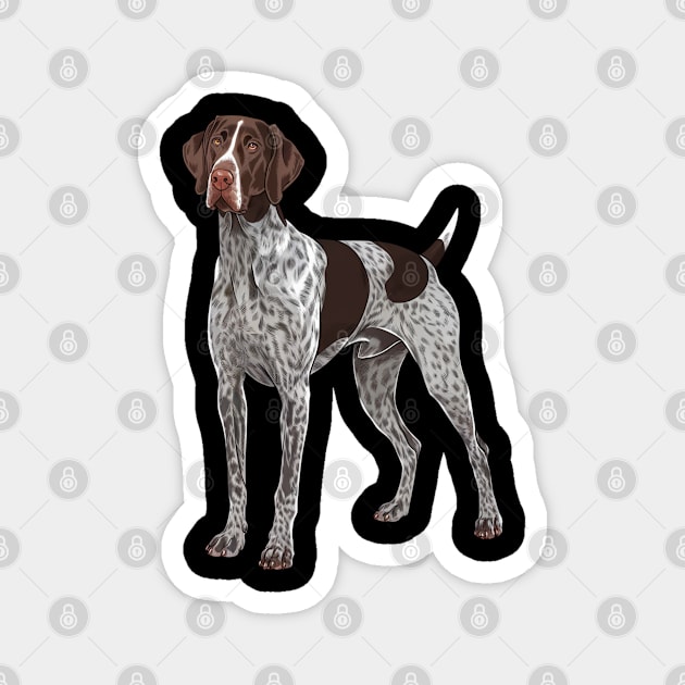 German Shorthaired Pointer, A Loyal Hunter’s Companion in Stunning Artwork Magnet by Pixel Threads 