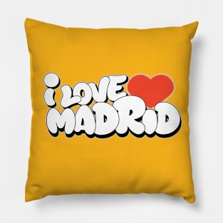 I Love Madrid graffiti writing style Pillow