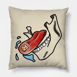 Going on a trip! Traditoonal style design acid tab skull Pillow