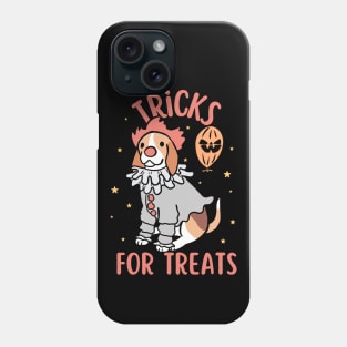 Tricks for treats halloween dog Phone Case