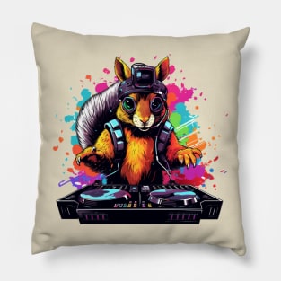 DJ Squirrel! Pillow