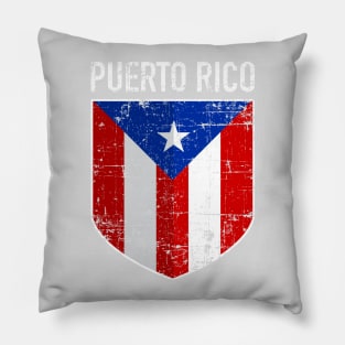 puerto rico - shield grunge design Pillow