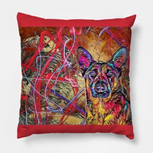 Darn Doggie Club Art Metamorphose Pillow