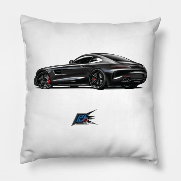 mercedes amg gt r Pillow by naquash