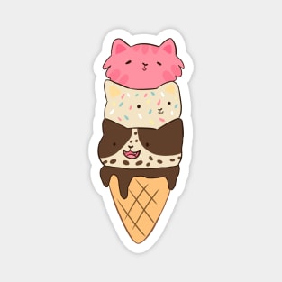 Cute Cat Cream Cone Magnet