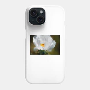 Glowing White Prickly Poppy Wildflower Phone Case