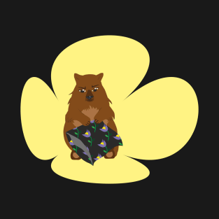 Grizzly bear with pillow T-Shirt