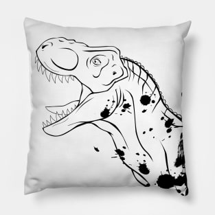 T-Rex Ink Spatter Pillow