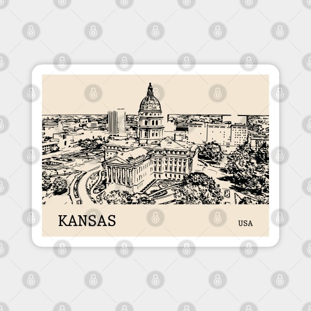 Kansas State USA Magnet by Lakeric