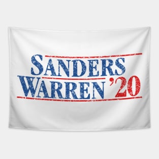 Bernie Sanders and Elizabeth Warren on the one ticket. Politique Sanders Warren 2020 Vintage Designs Tapestry