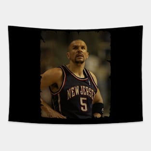 Jason Kidd - Vintage Design Of Basketball Tapestry