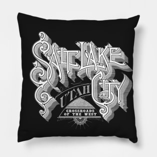 Vintage Salt Lake City, UT Pillow