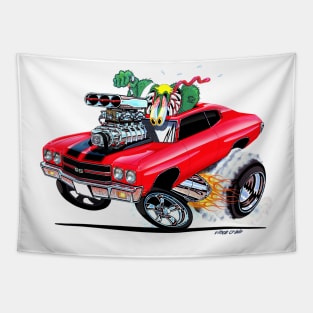 MONSTER MUSCLE 70 Chevelle Red Tapestry