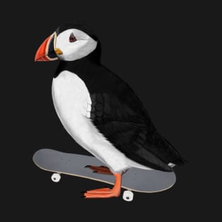 Puffin Bird Skateboard Birdwatcher Animal Biologist T-Shirt