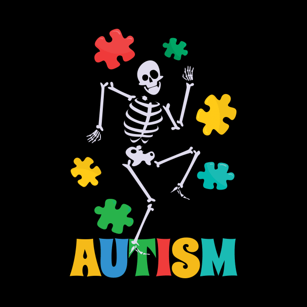 Autism awareness skeleton funny by SUMAMARU