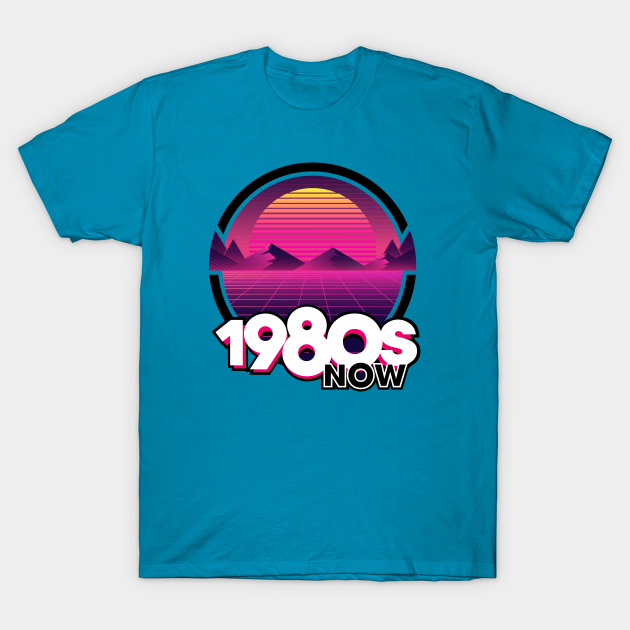 1980s Now Synthwave Horizon - 1980s - T-Shirt