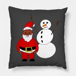 Santa and snowman Pillow