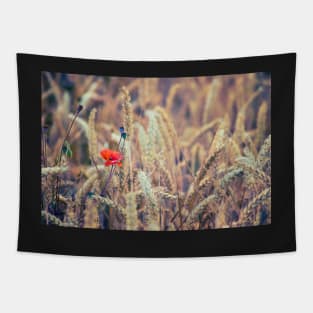 Wild Poppy in the Wheat Field Tapestry