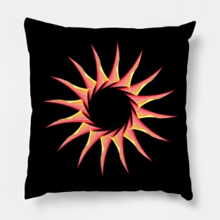 Red sun Pillow