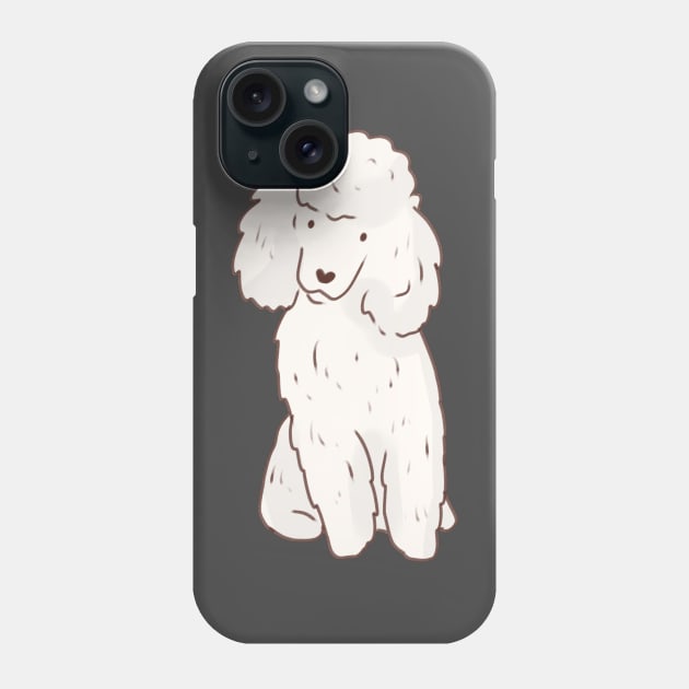 Cartoon poodle dog art Phone Case by Mayarart