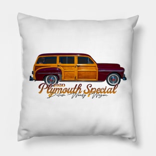 1950 Plymouth Special Deluxe Woody Wagon Pillow