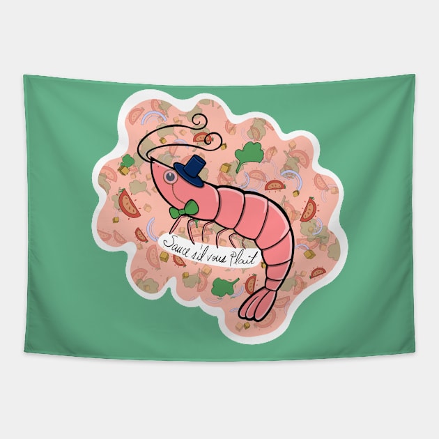 Fancy Shrimp Tapestry by tonka