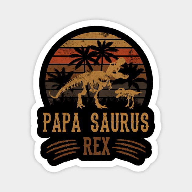 Papa Saurus Rex Dinosaur Saurian Magnet by Print-Dinner