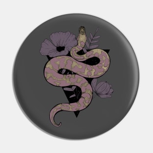 Floral snake Pin