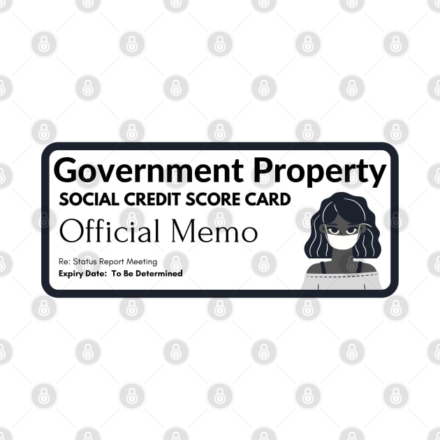 Social Credit Score Card Woman #1 by Onallim