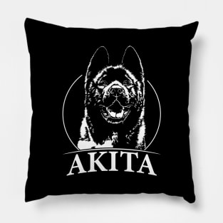 Funny Proud Akita dog portrait gift present Pillow