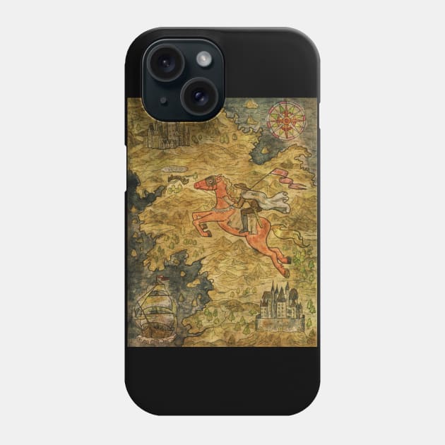 Old Map 2 (Fantasy). Phone Case by Mystic Arts