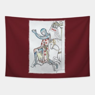 Medieval Knight pencil drawing Tapestry