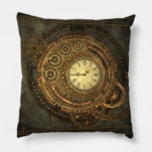 Noble steampunk clockwork Pillow