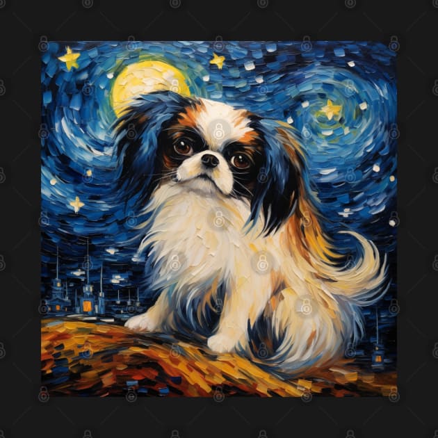 Japanese Chin painted by Vincent Van Gogh by NatashaCuteShop