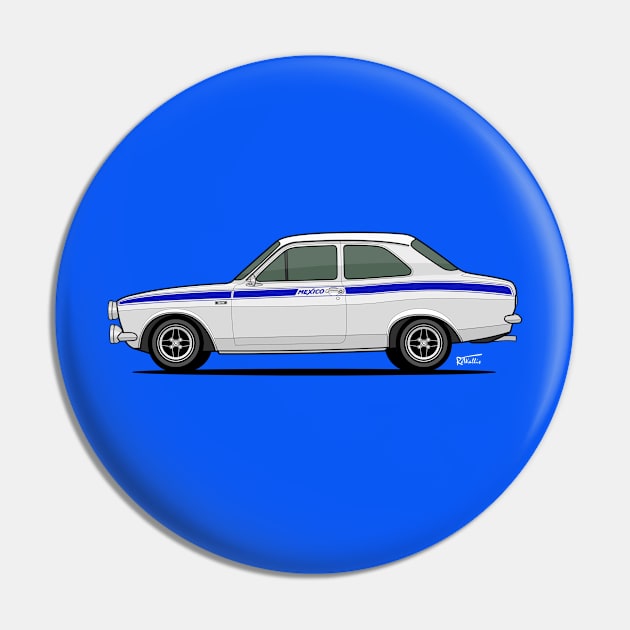 Ford Escort Mexico side profile Pin by RJW Autographics