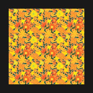 Sunny Flowers Pattern T-Shirt