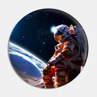 Interstellar Contemplation - Astronaut Space Pin