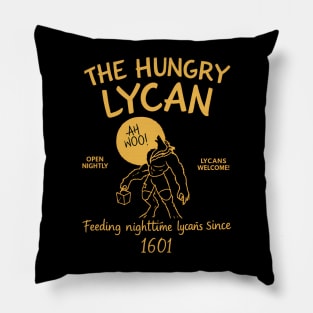 The Hungry Lycan – Midnight Werewolf Takeout Shirt Pillow