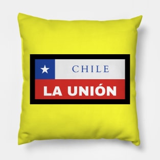 La Unión City in Chilean Flag Pillow