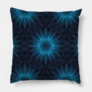 Teal Sunflower Mosaic Boho Pillow