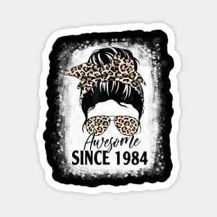 38 Years Old Awesome Since 1984 Leopard 38th Birthday Magnet