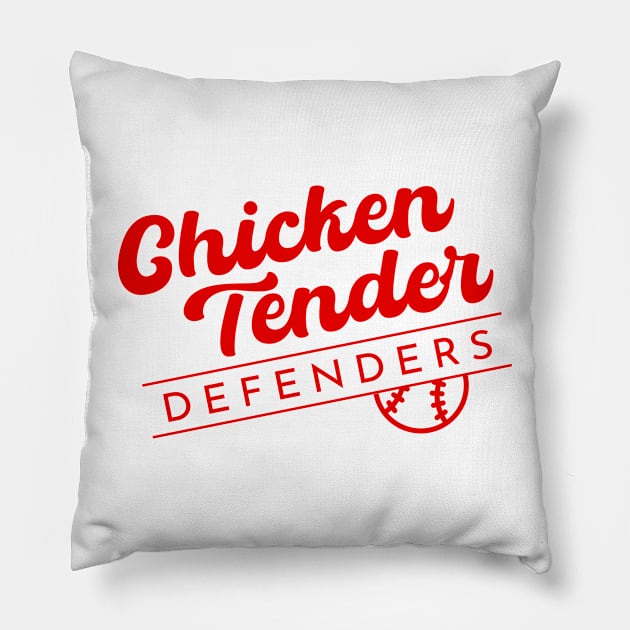 Chicken Tender Defenders 24 Pillow by LetsOverThinkIt