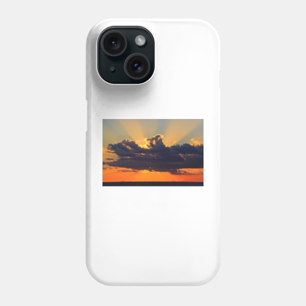 Leaving Land at Sunset Phone Case by tgass