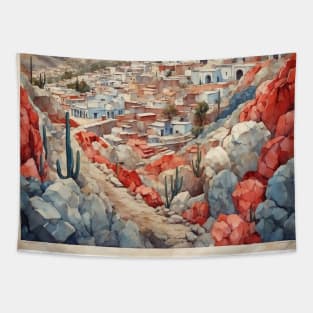 Mineral de Angangueo Michoacan Mexico Vintage Tourism Travel Tapestry