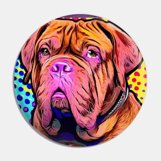Dogue de Bordeaux pop art Pin