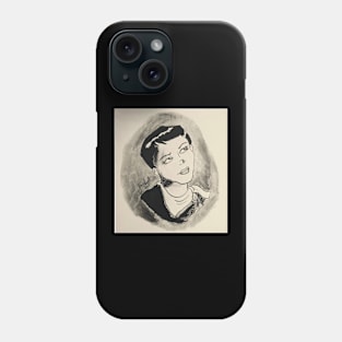 Portrait in grayscale Phone Case