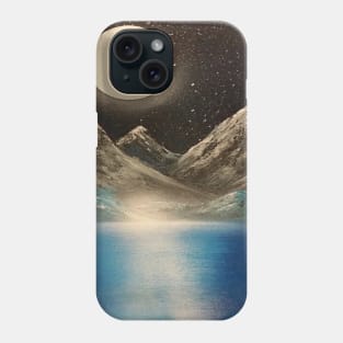 Moon mountain lake Phone Case