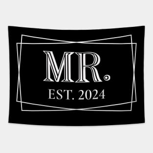 Mr Est. 2024 Couples Matching Mrs & Mr Tapestry