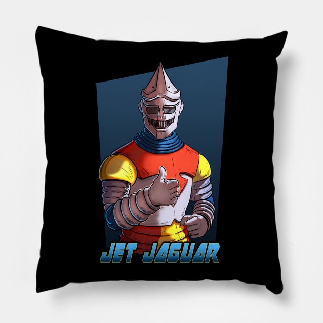 Jet Jaguar Pillow by Creepsandbabes