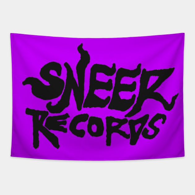 Sneer Records Black Logo Tapestry by Sneer Ware